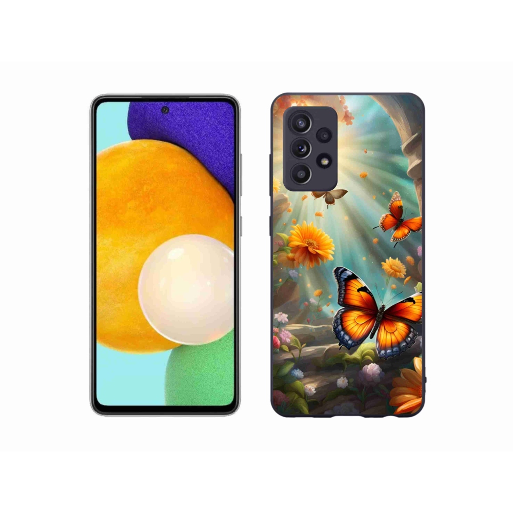 Gelový kryt mmCase na Samsung Galaxy A52/A52 5G - motýlí zahrada 2