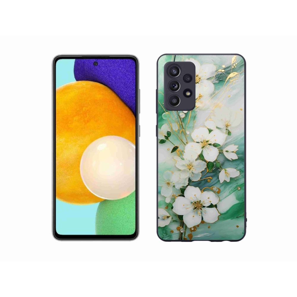 Gelový kryt mmCase na Samsung Galaxy A52/A52 5G - něžné květy