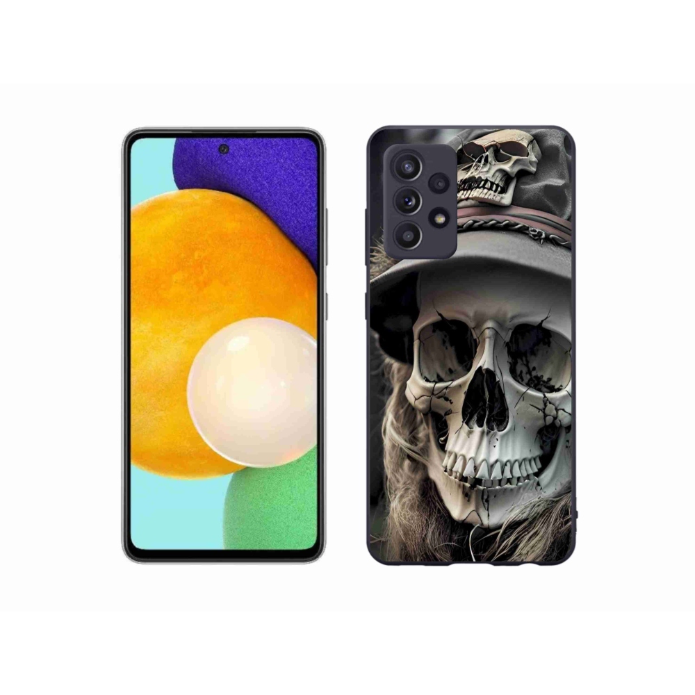 Gelový kryt mmCase na Samsung Galaxy A52/A52 5G - temná lebka