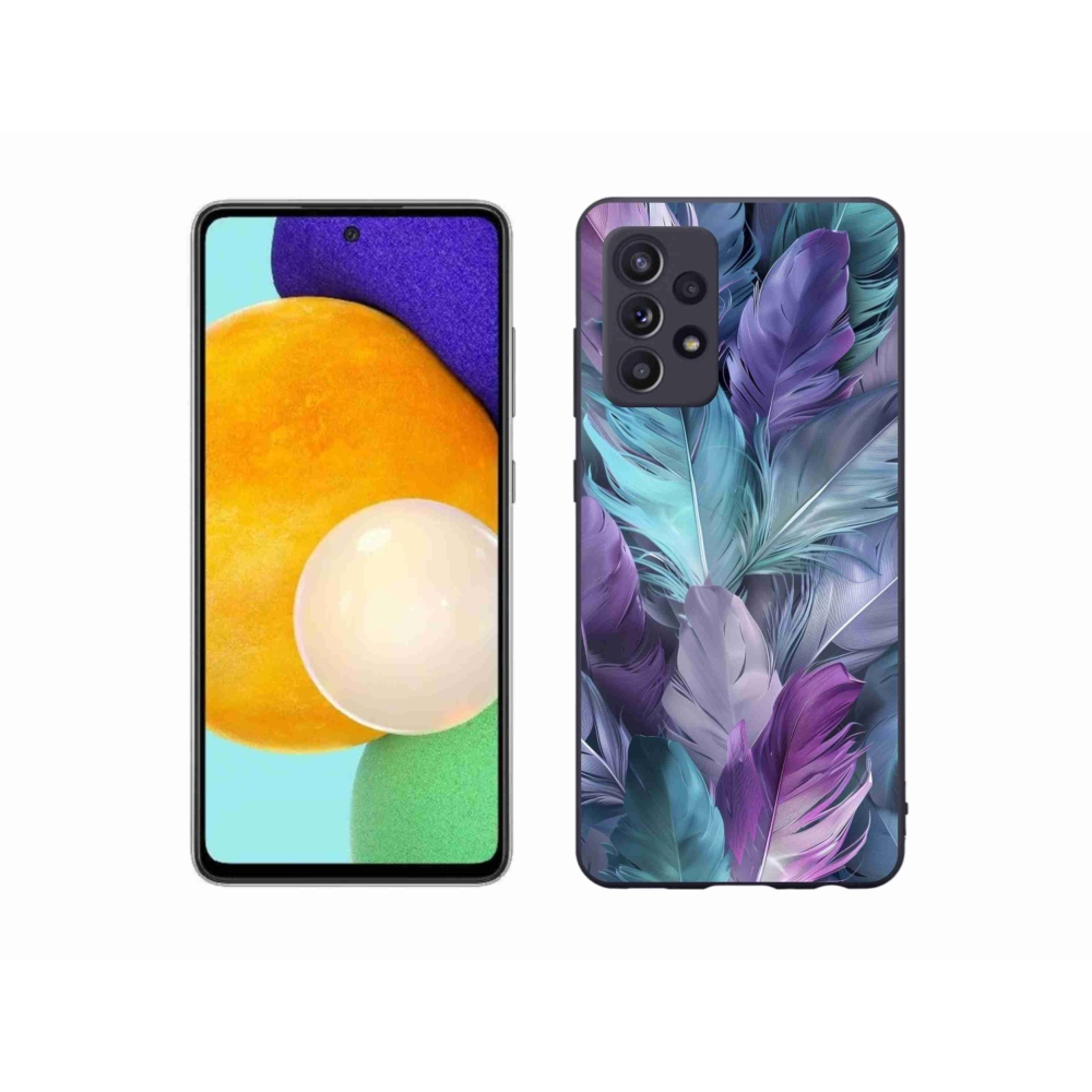Gelový kryt mmCase na Samsung Galaxy A52s 5G - barevné peří 2