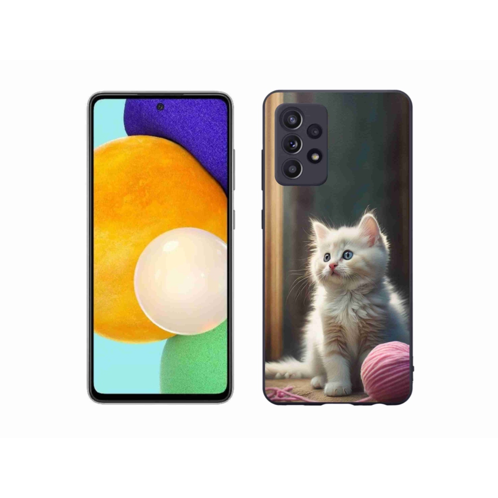 Gelový kryt mmCase na Samsung Galaxy A52s 5G - bílé kotě 2