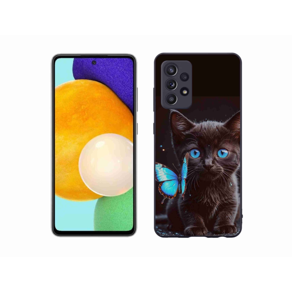 Gelový kryt mmCase na Samsung Galaxy A52s 5G - černé kotě 3