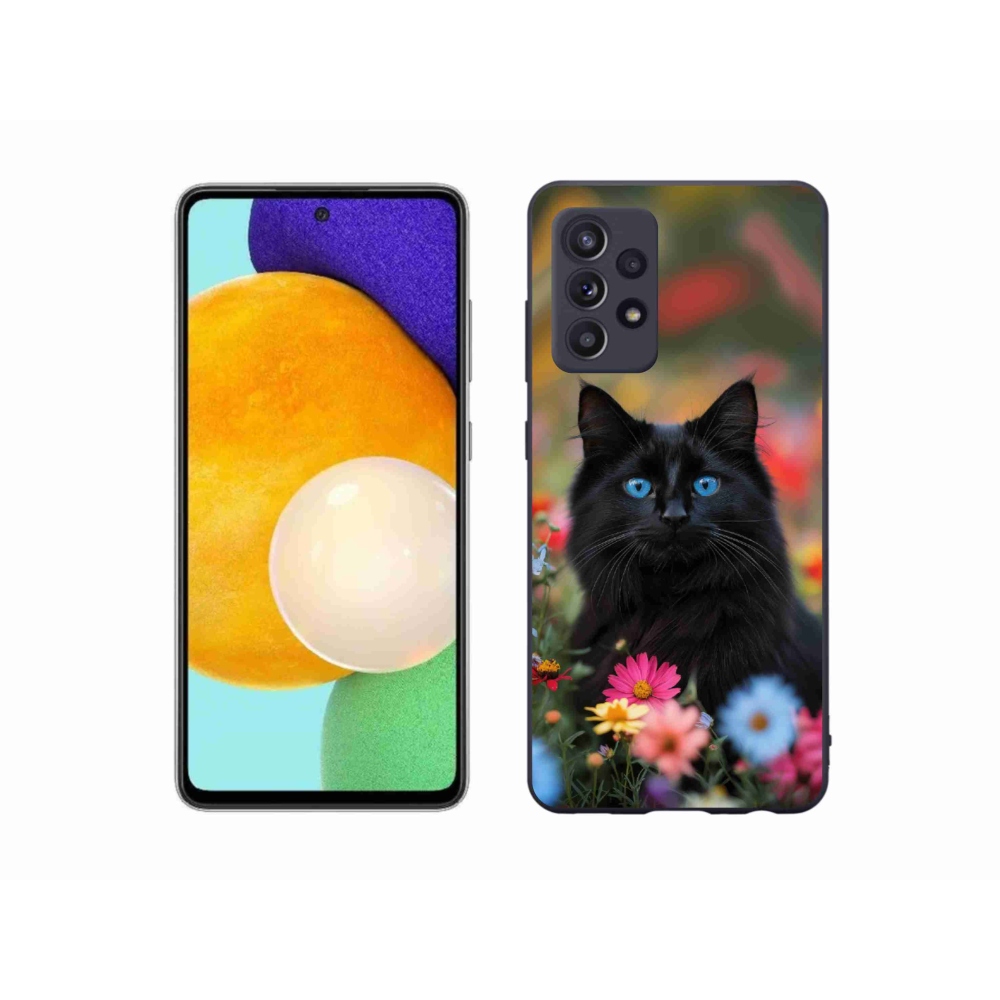 Gelový kryt mmCase na Samsung Galaxy A52s 5G - černé kotě 4
