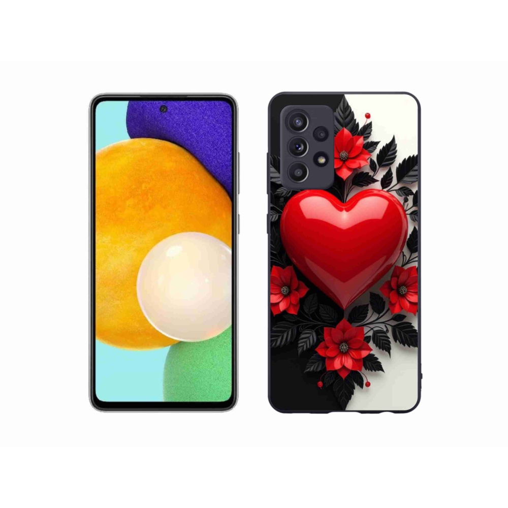 Gelový kryt mmCase na Samsung Galaxy A52s 5G - červené srdce