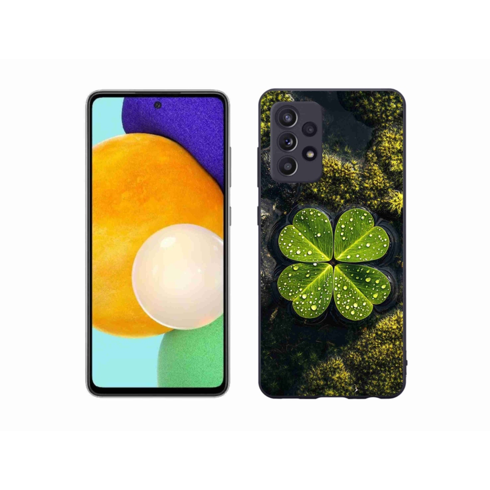 Gelový kryt mmCase na Samsung Galaxy A52s 5G - čtyřlístek