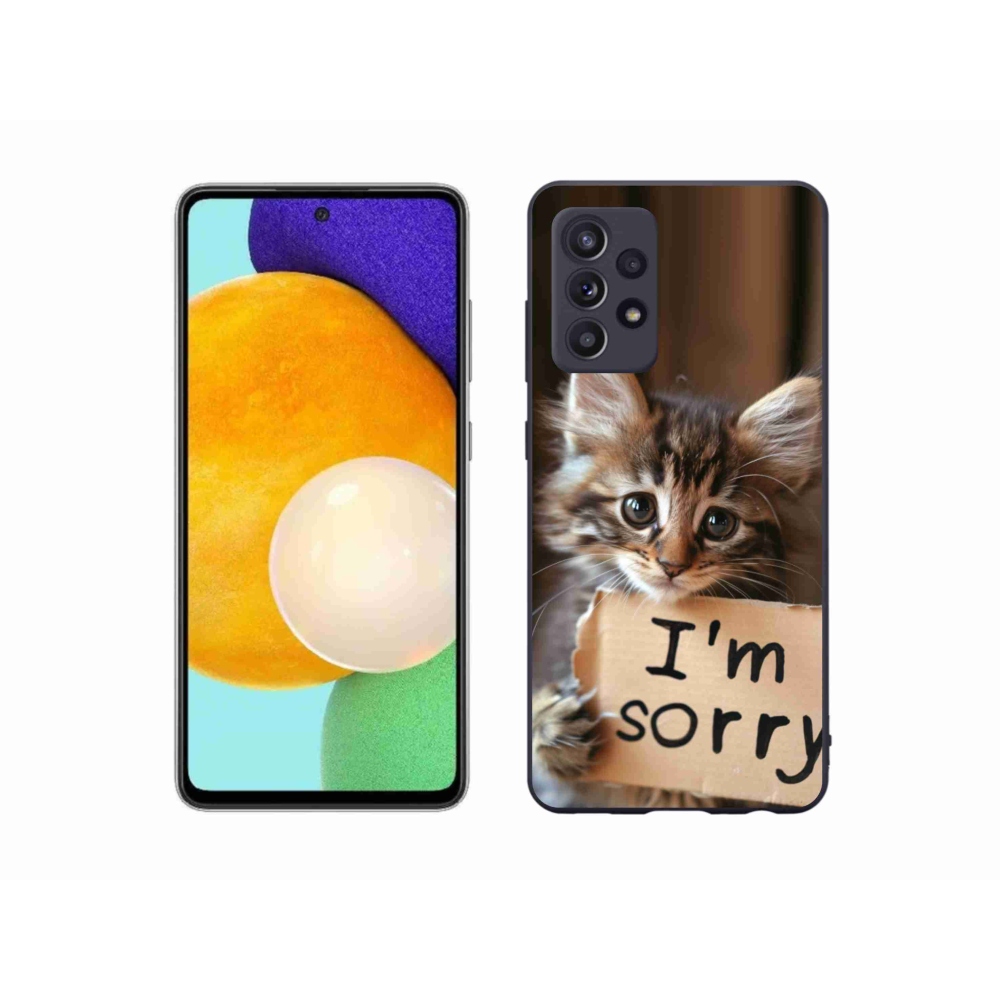 Gelový kryt mmCase na Samsung Galaxy A52s 5G - kočíčí omluva