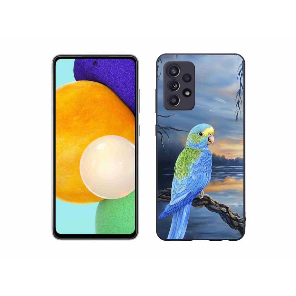 Gelový kryt mmCase na Samsung Galaxy A52s 5G - modrý papoušek