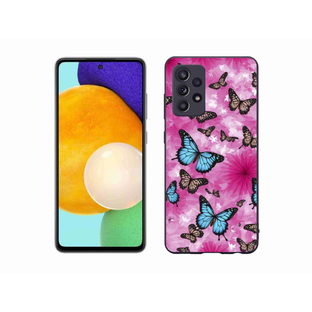 Gelový kryt mmCase na Samsung Galaxy A52s 5G - motýlí zahrada