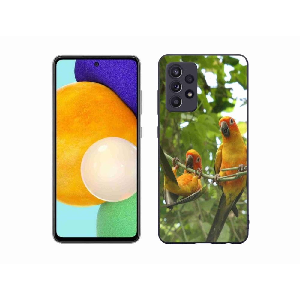 Gelový kryt mmCase na Samsung Galaxy A52s 5G - papoušci aratingy