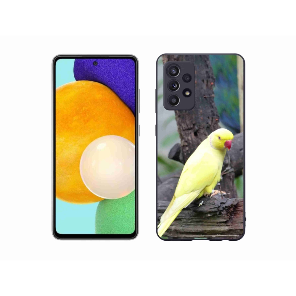 Gelový kryt mmCase na Samsung Galaxy A52s 5G - papoušek alexandr žlutý