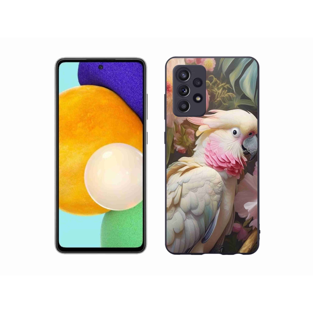 Gelový kryt mmCase na Samsung Galaxy A52s 5G - papoušek kakadu růžový 2