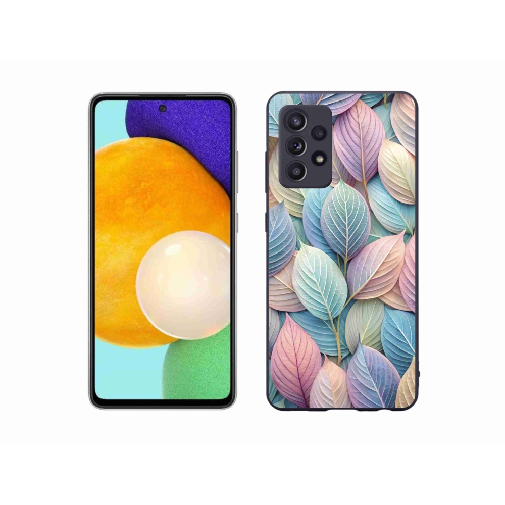 Gelový kryt mmCase na Samsung Galaxy A52s 5G - pastelové listy