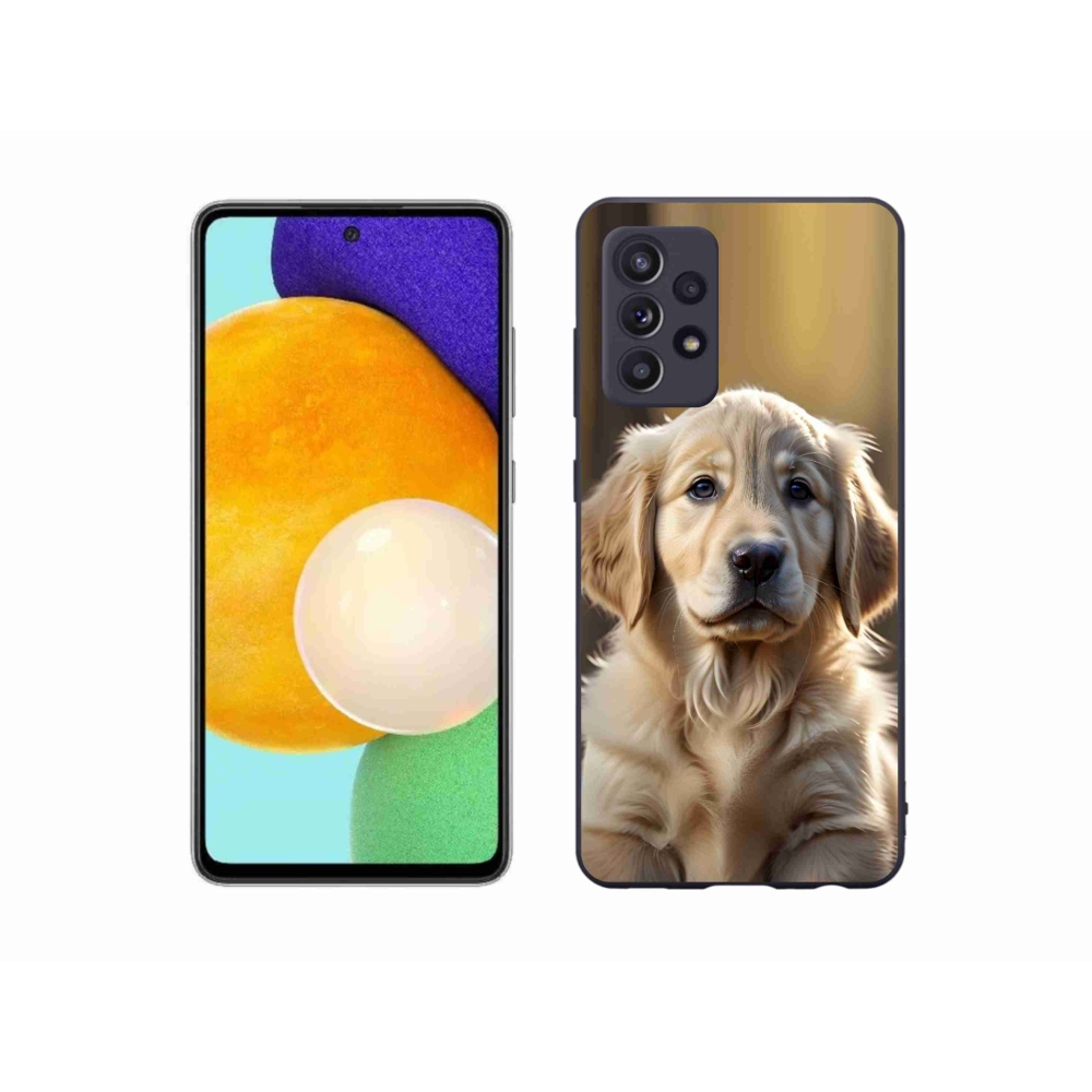 Gelový kryt mmCase na Samsung Galaxy A52s 5G - roztomilý zlatý retrívr