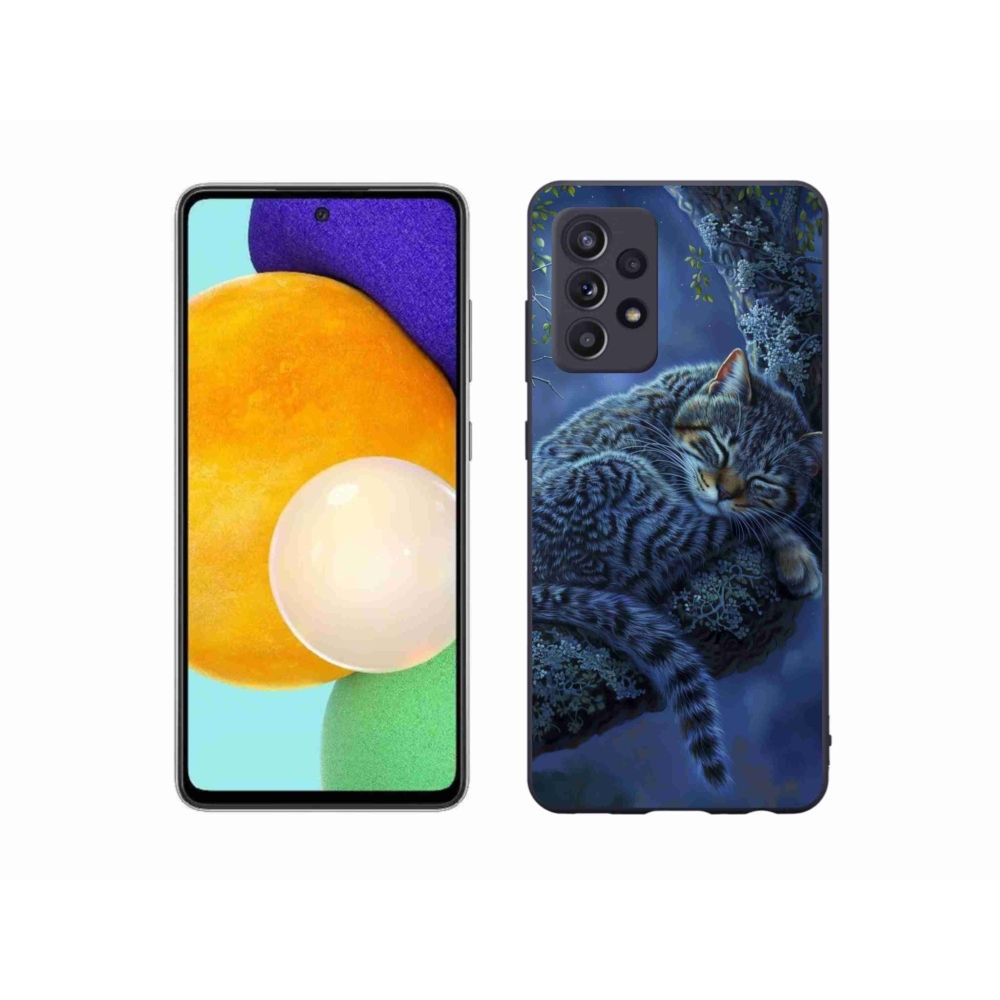 Gelový kryt mmCase na Samsung Galaxy A52s 5G - spící kočka