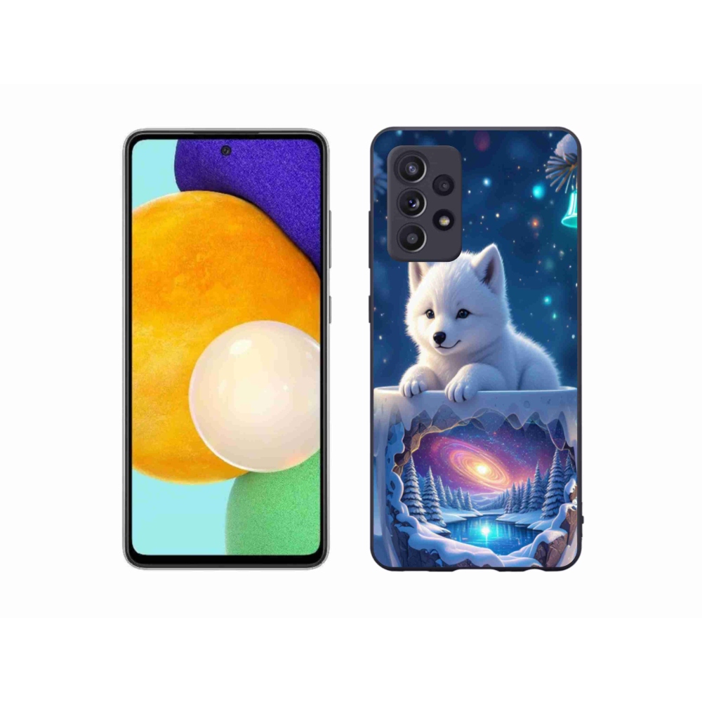 Gelový kryt mmCase na Samsung Galaxy A52s 5G - vánoční štěně