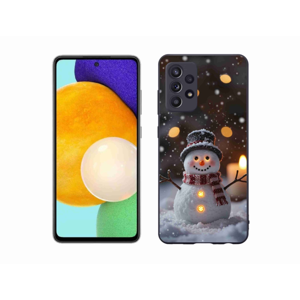 Gelový kryt mmCase na Samsung Galaxy A52s 5G - veselý sněhulák