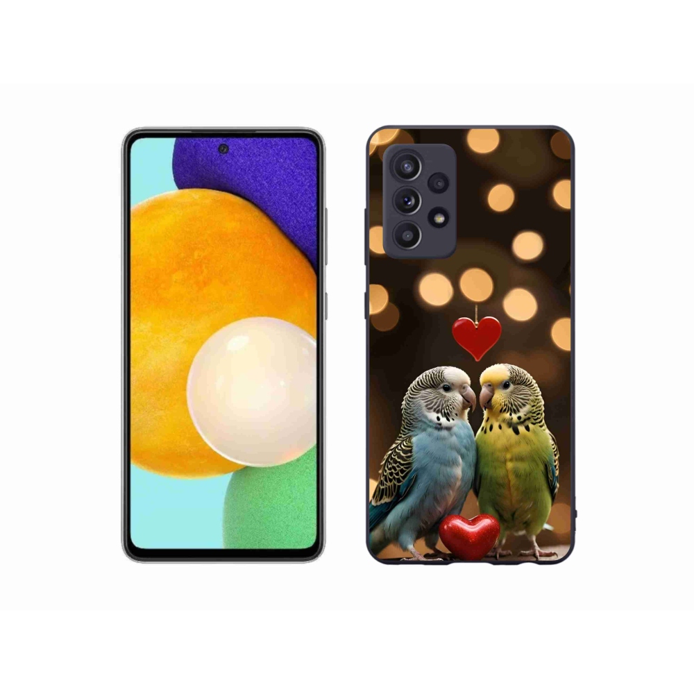 Gelový kryt mmCase na Samsung Galaxy A52s 5G - zamilovaní papoušci