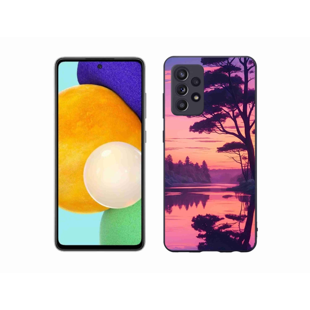 Gelový kryt mmCase na Samsung Galaxy A52s 5G - západ slunce nad jezerem