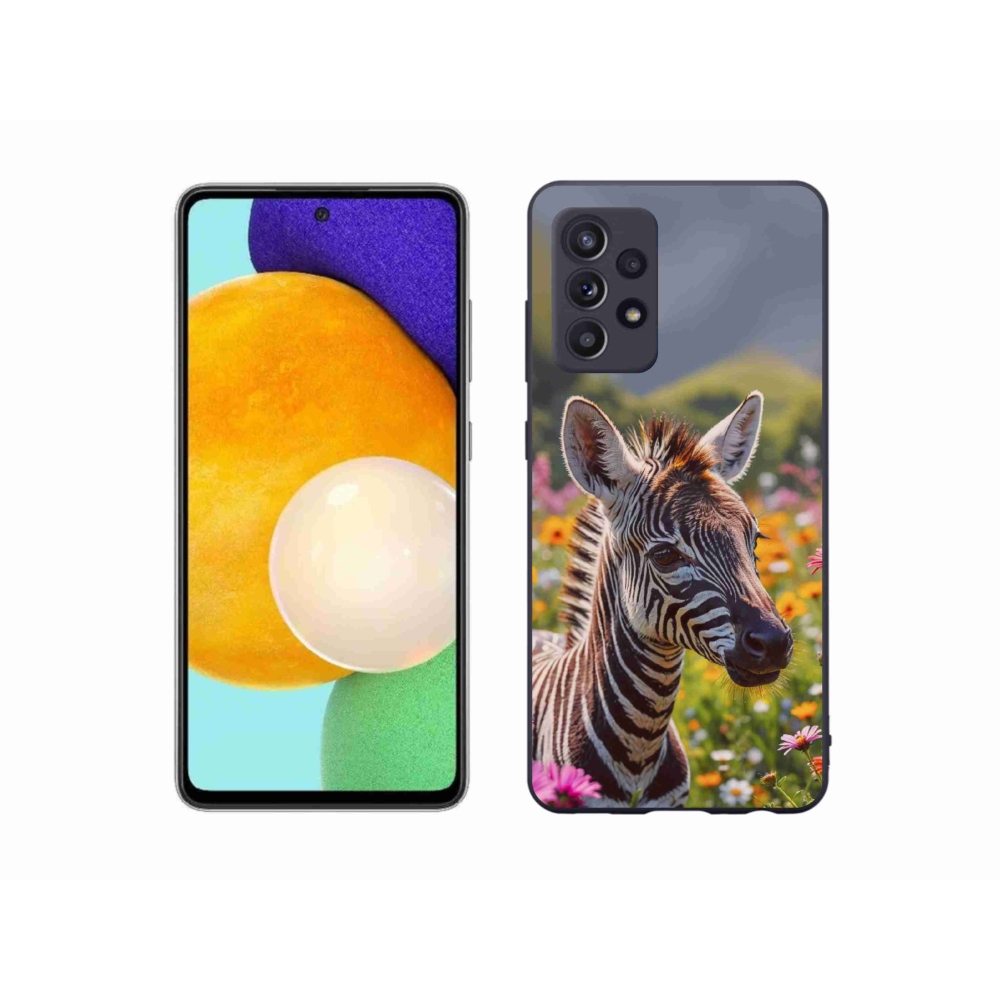 Gelový kryt mmCase na Samsung Galaxy A52s 5G - zebra na louce