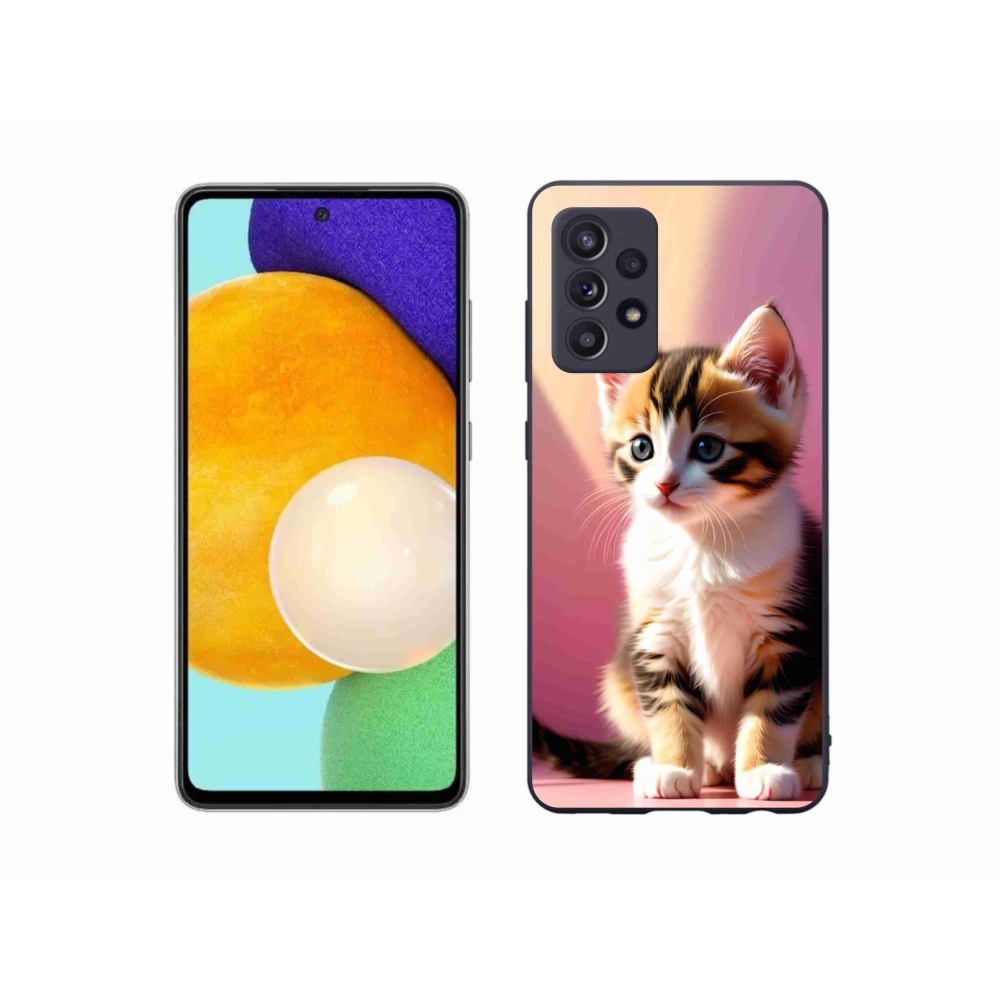 Gelový kryt mmCase na Samsung Galaxy A52s 5G - zvědavé kotě 2