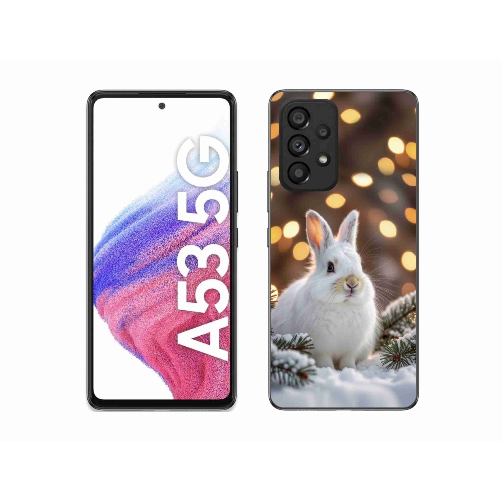 Gelový kryt mmCase na Samsung Galaxy A53 5G - bílý zajíc
