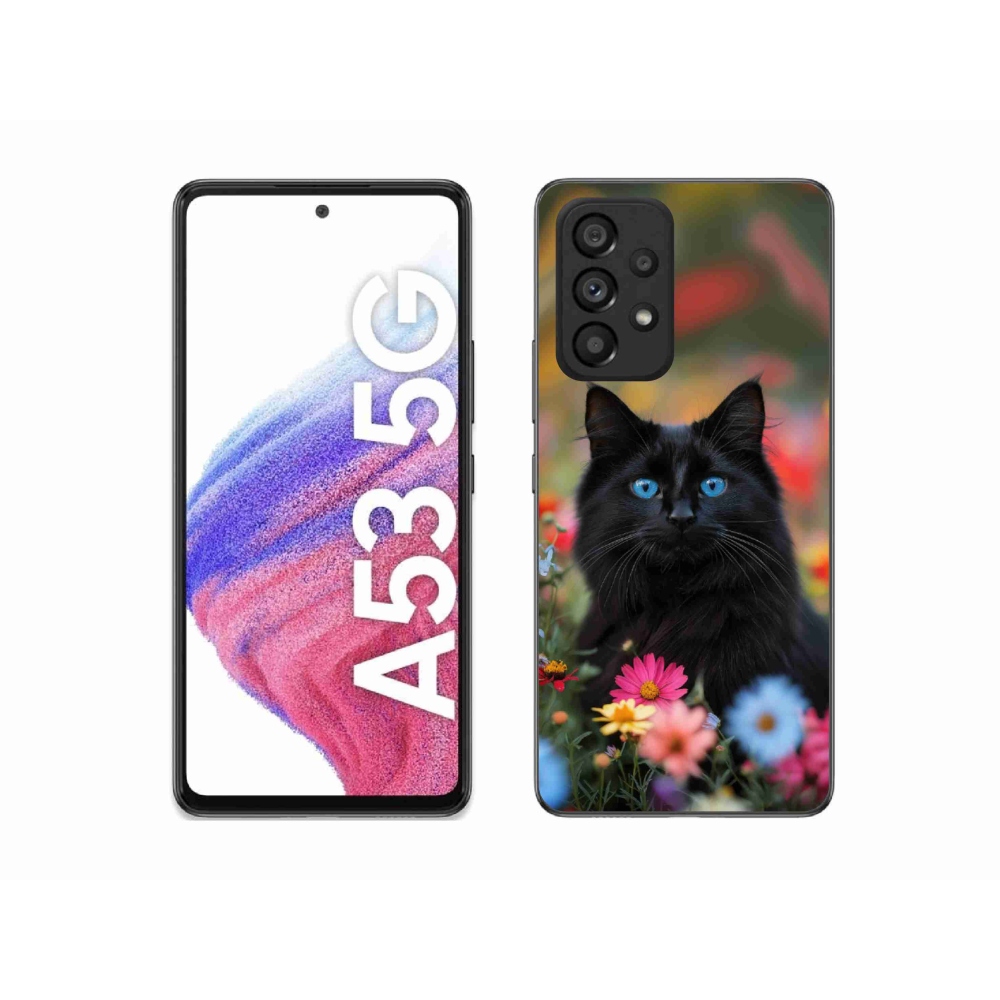 Gelový kryt mmCase na Samsung Galaxy A53 5G - černé kotě 4