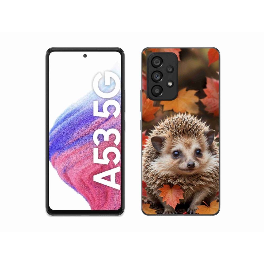 Gelový kryt mmCase na Samsung Galaxy A53 5G - ježek v listí