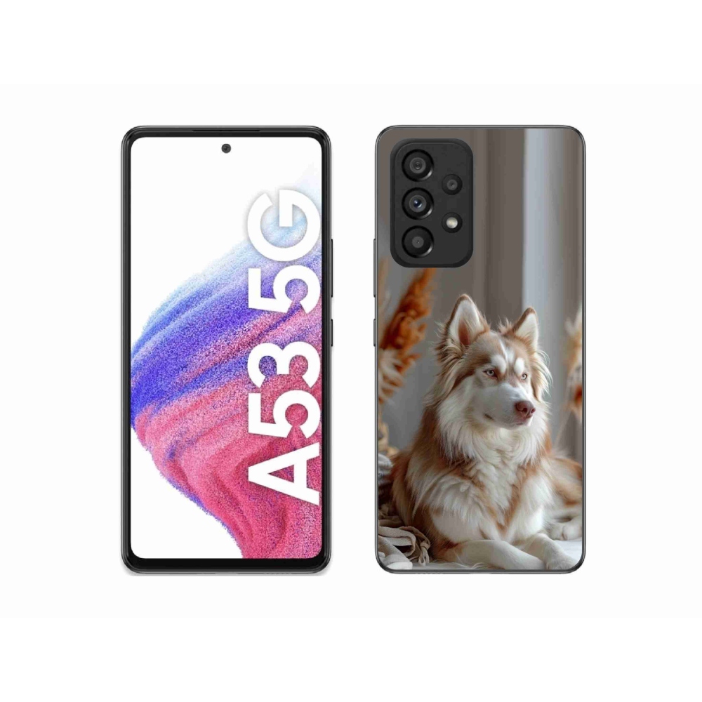 Gelový kryt mmCase na Samsung Galaxy A53 5G - klidný sibiřský husky