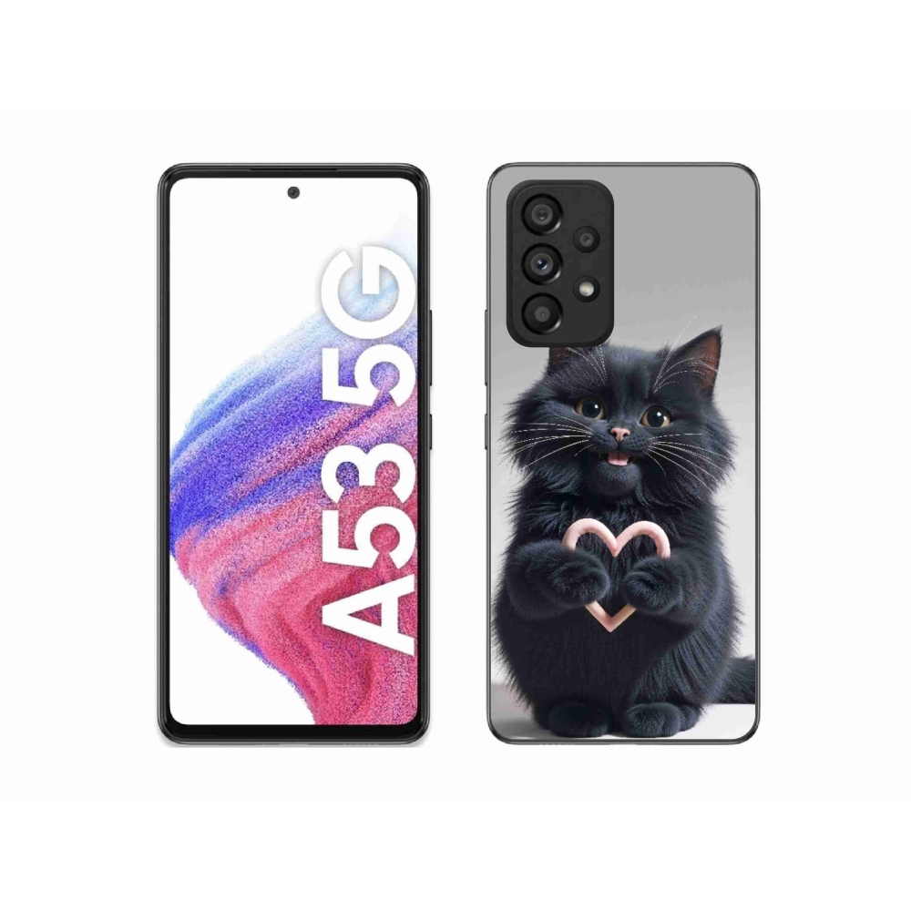 Gelový kryt mmCase na Samsung Galaxy A53 5G - kočičí láska 3