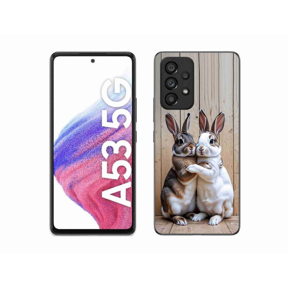 Gelový kryt mmCase na Samsung Galaxy A53 5G - králičí pár