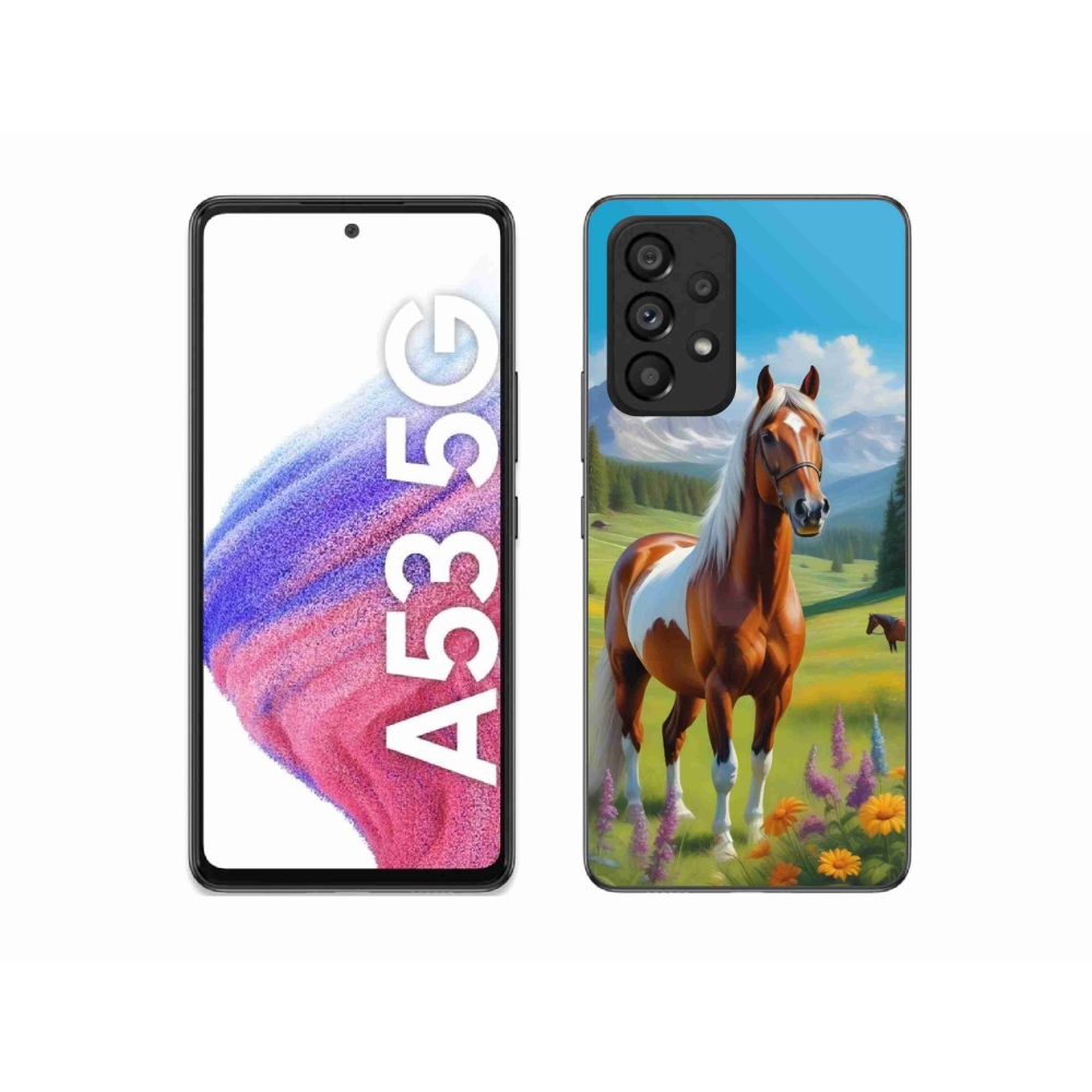 Gelový kryt mmCase na Samsung Galaxy A53 5G - kůň na louce