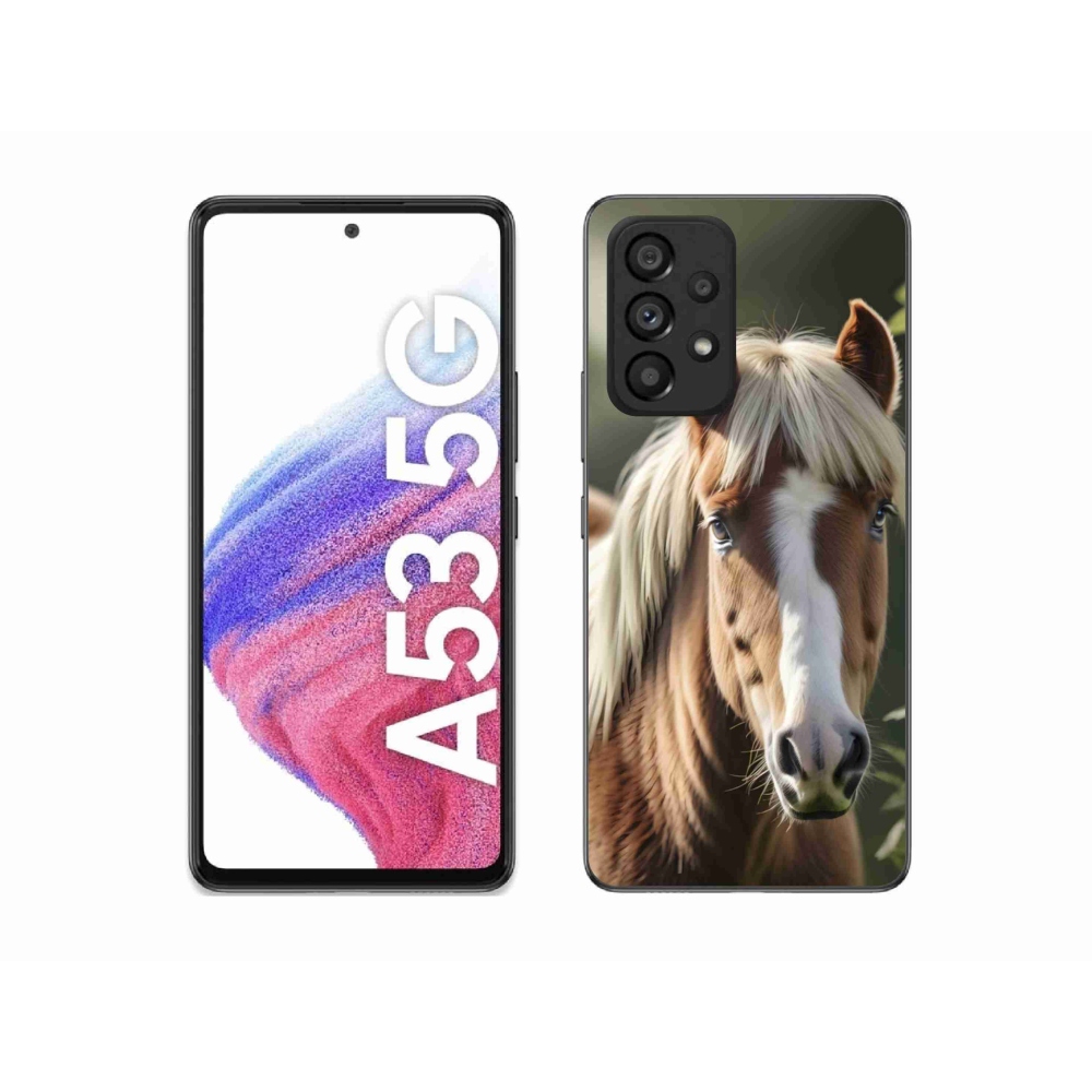 Gelový kryt mmCase na Samsung Galaxy A53 5G - kůň se světlou hřívou