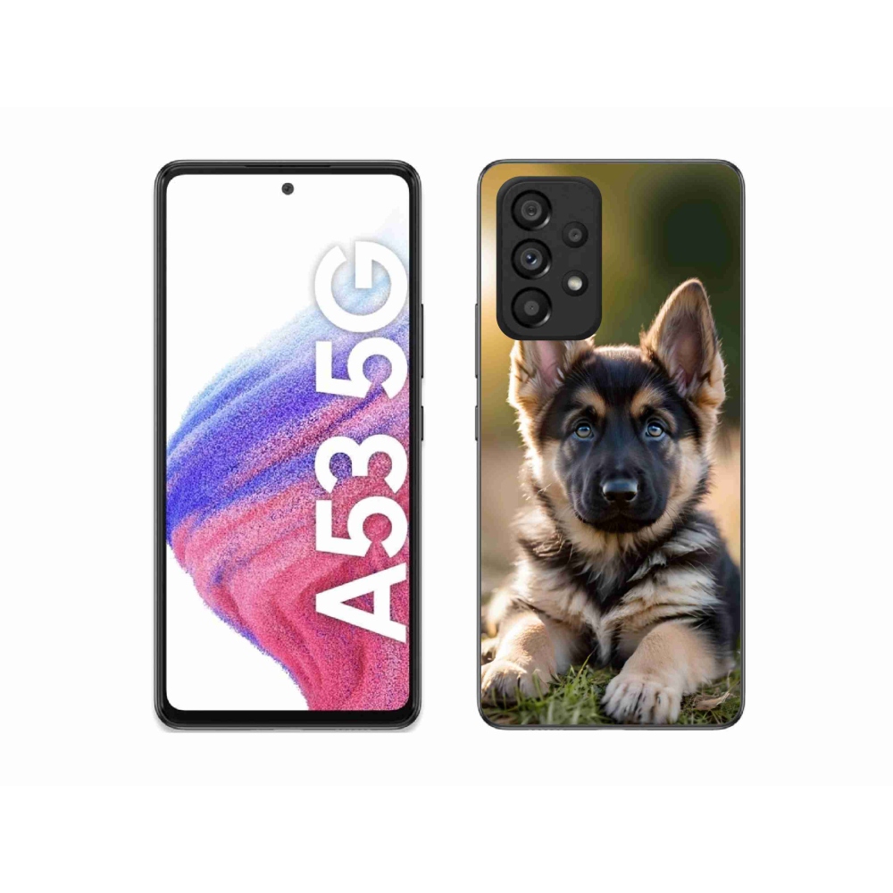 Gelový kryt mmCase na Samsung Galaxy A53 5G - německý ovčák v přírodě