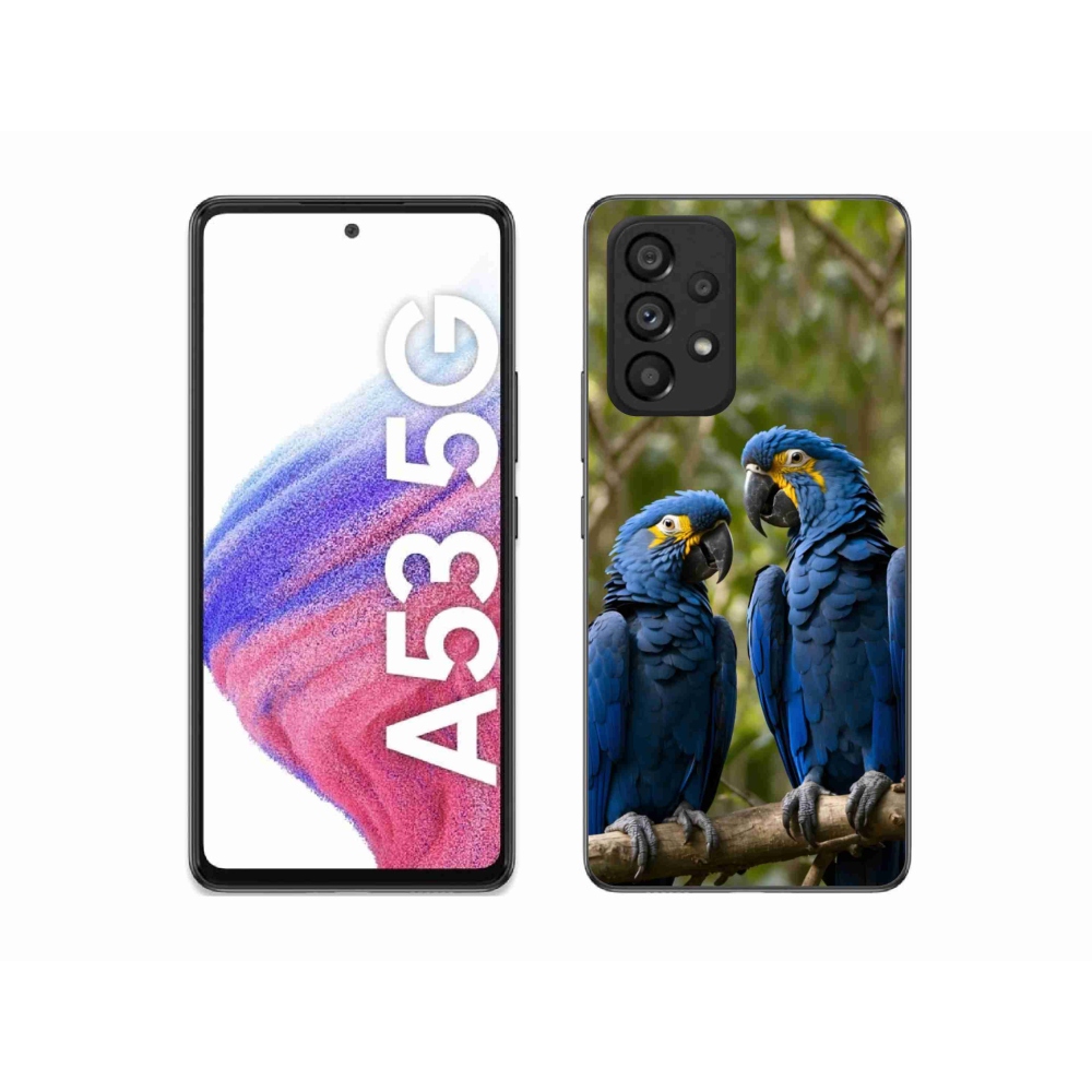 Gelový kryt mmCase na Samsung Galaxy A53 5G - papouščí duo