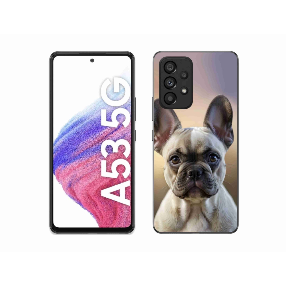 Gelový kryt mmCase na Samsung Galaxy A53 5G - roztomilý francouzský buldoček