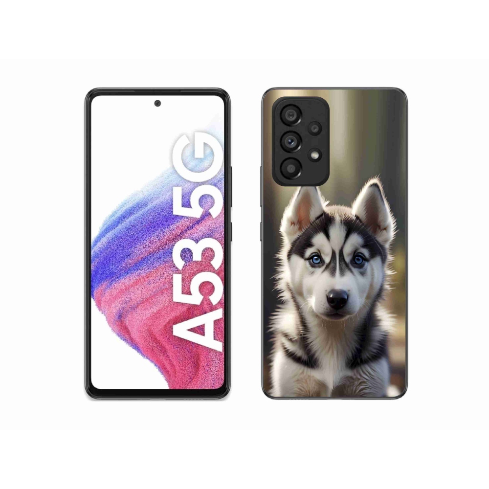Gelový kryt mmCase na Samsung Galaxy A53 5G - roztomilý sibiřský husky