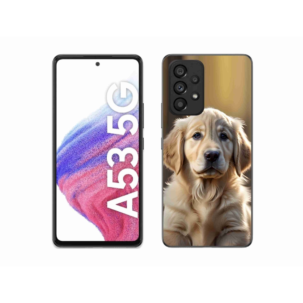Gelový kryt mmCase na Samsung Galaxy A53 5G - roztomilý zlatý retrívr