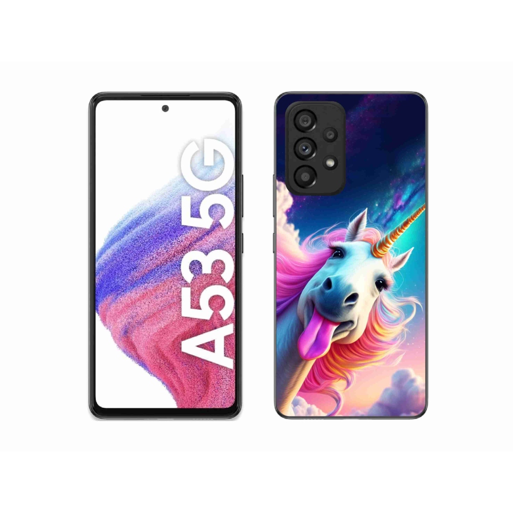 Gelový kryt mmCase na Samsung Galaxy A53 5G - šílený jednorožec