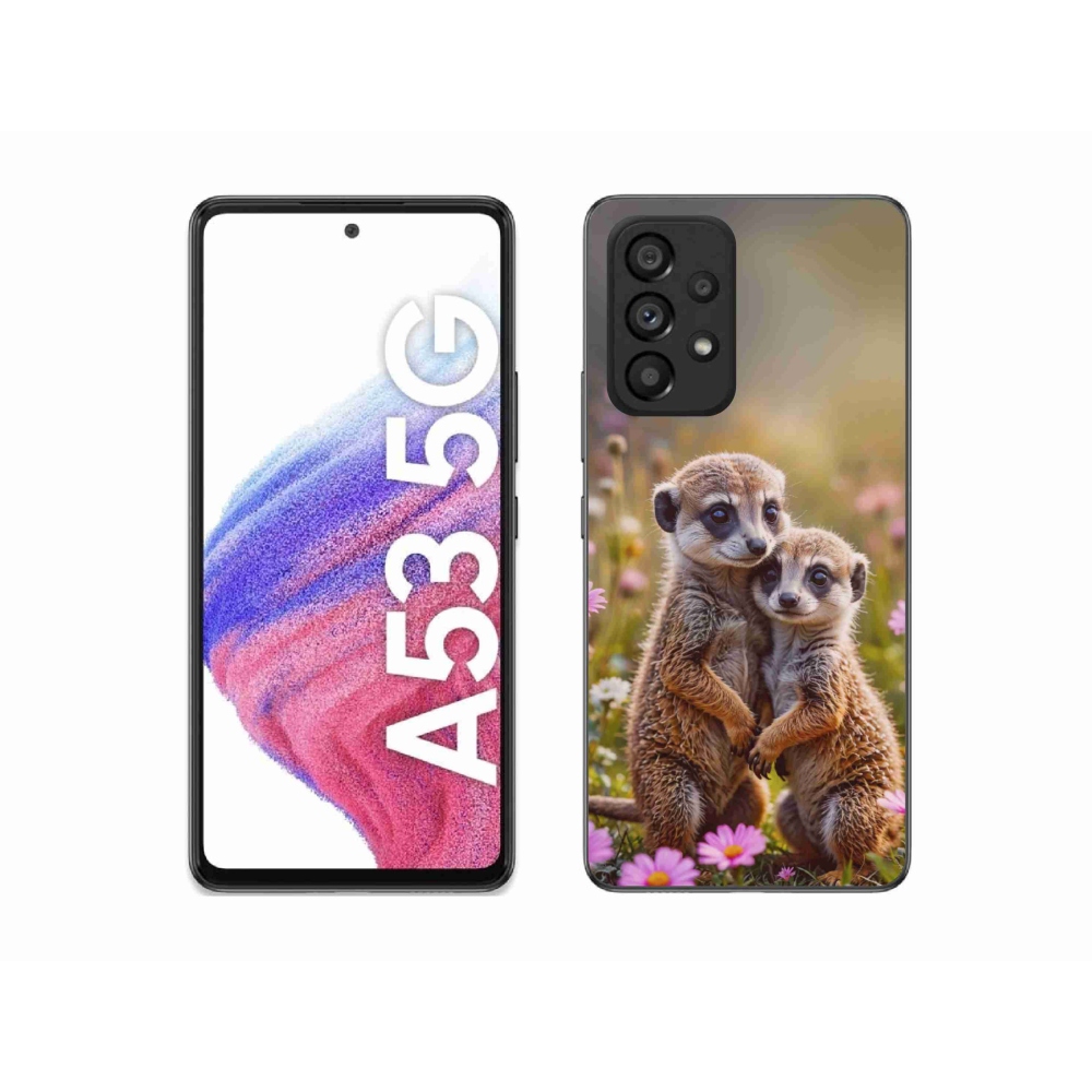 Gelový kryt mmCase na Samsung Galaxy A53 5G - surikatí duo