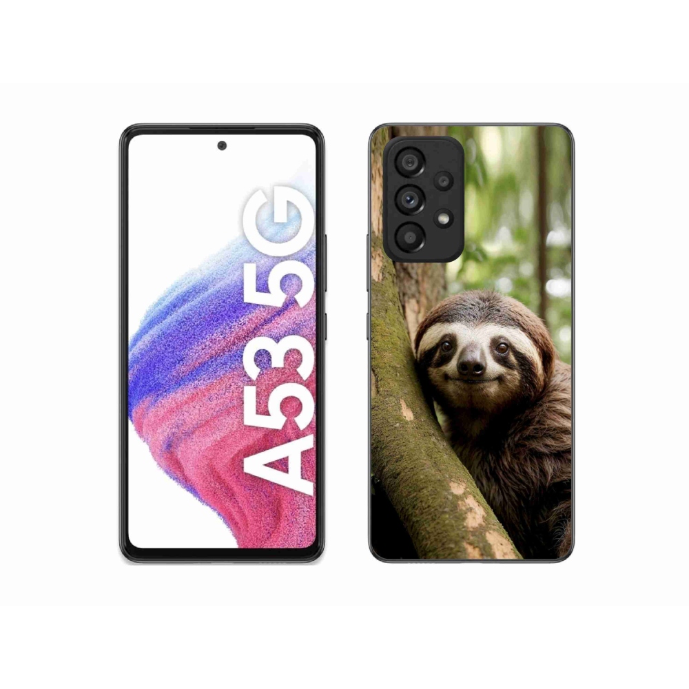 Gelový kryt mmCase na Samsung Galaxy A53 5G - usměvavý lenochod