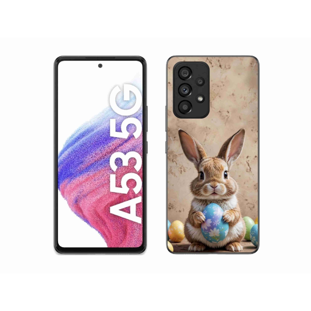Gelový kryt mmCase na Samsung Galaxy A53 5G - velikonoční králíček