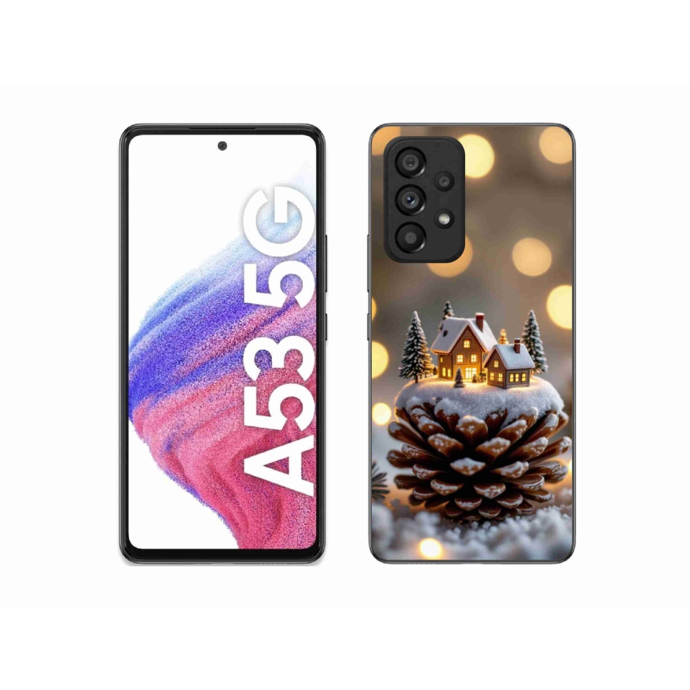 Gelový kryt mmCase na Samsung Galaxy A53 5G - zimní vesnička