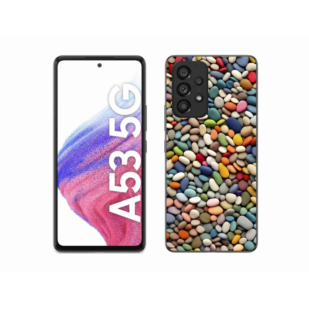 Gelový kryt mmCase na Samsung Galaxy A53 - barevné kamínky 2