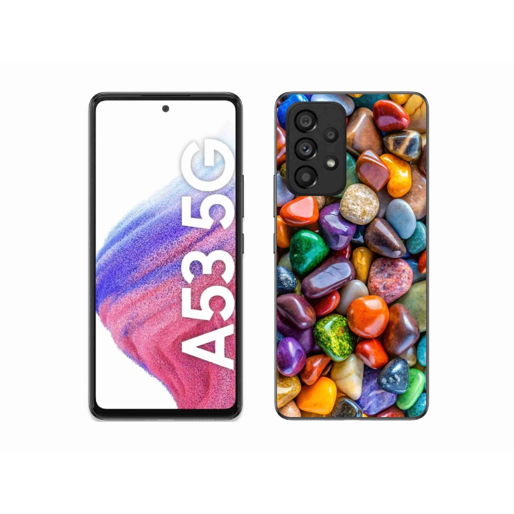 Gelový kryt mmCase na Samsung Galaxy A53 - barevné kamínky