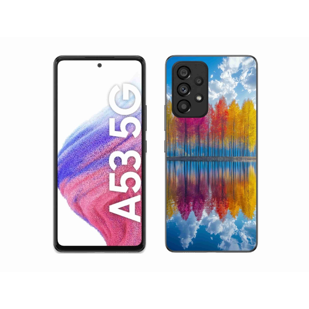 Gelový kryt mmCase na Samsung Galaxy A53 - barevné stromy