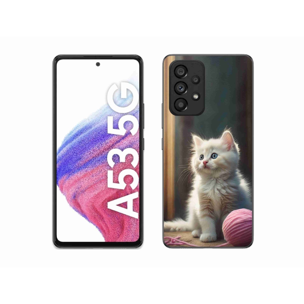 Gelový kryt mmCase na Samsung Galaxy A53 - bílé kotě 2