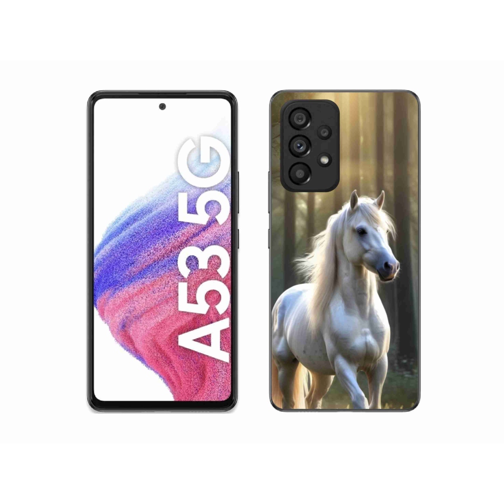Gelový kryt mmCase na Samsung Galaxy A53 - bílý kůň 3