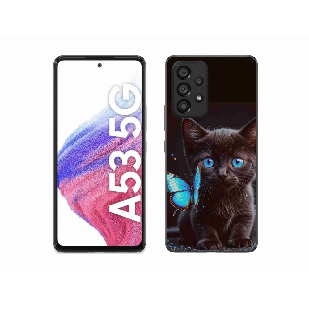 Gelový kryt mmCase na Samsung Galaxy A53 - černé kotě 3