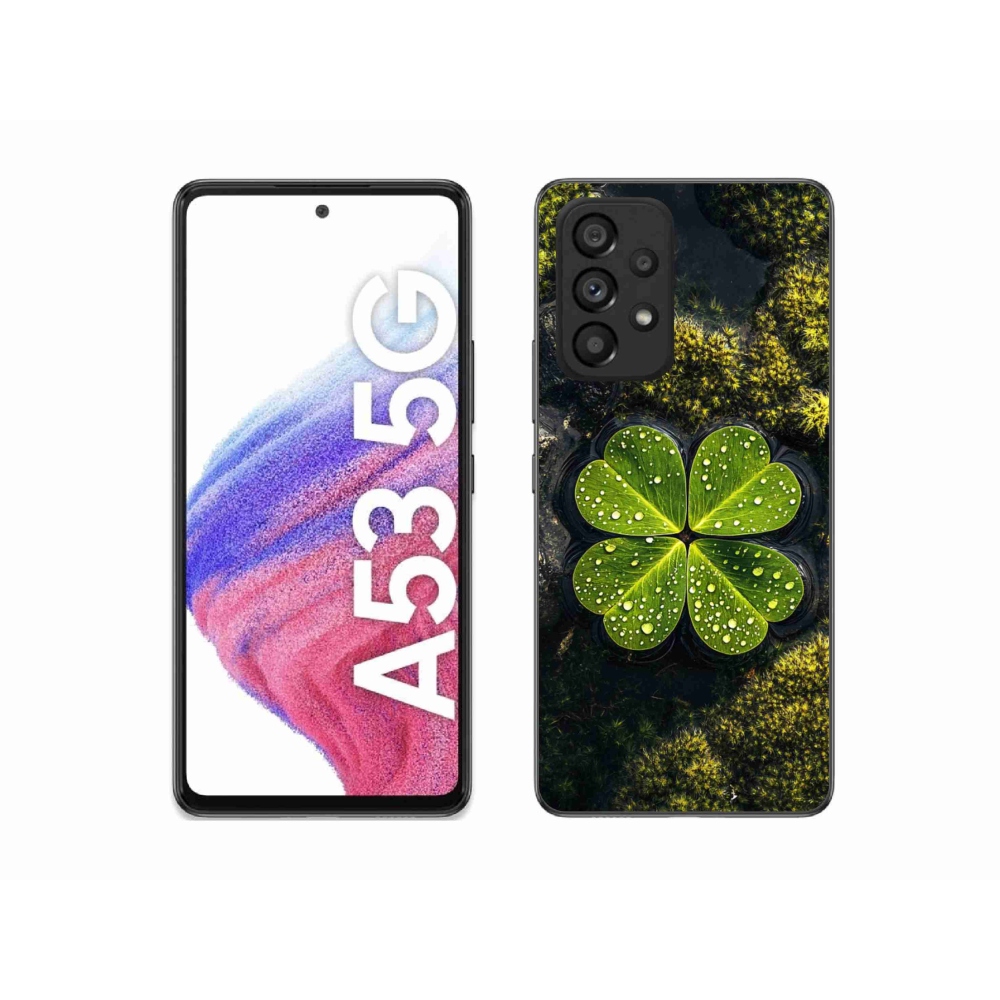 Gelový kryt mmCase na Samsung Galaxy A53 - čtyřlístek
