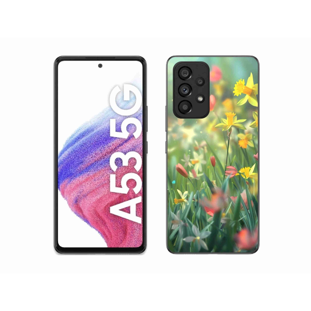 Gelový kryt mmCase na Samsung Galaxy A53 - jarní květy